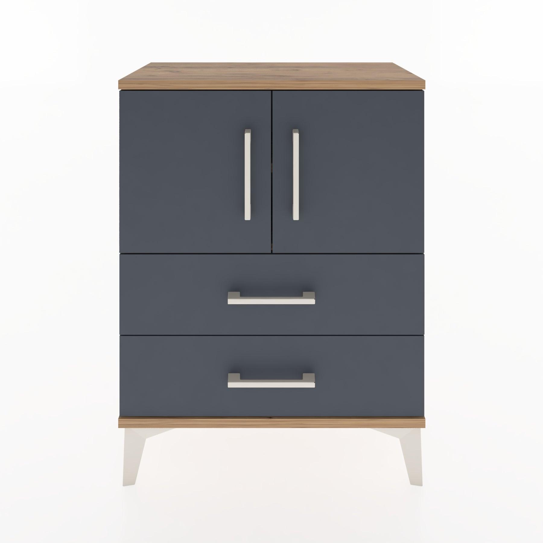 Woodntry Modular Nightstand Pine 60x30x68 cm with Cover and Drawer KC15-3