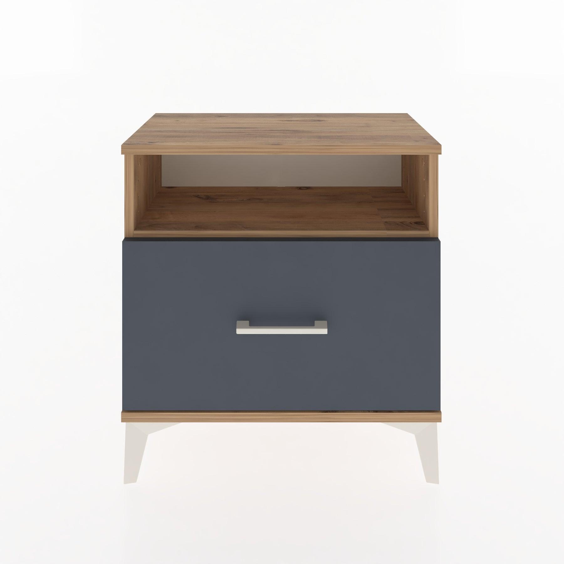 Woodntry Modular Nightstand Pine 60x30x52 cm with Drawers and Shelves CR15-3