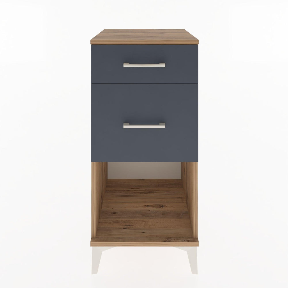 Woodntry Modular Nightstand Pine 44x44x84 cm with Drawers and Shelves CR15-3
