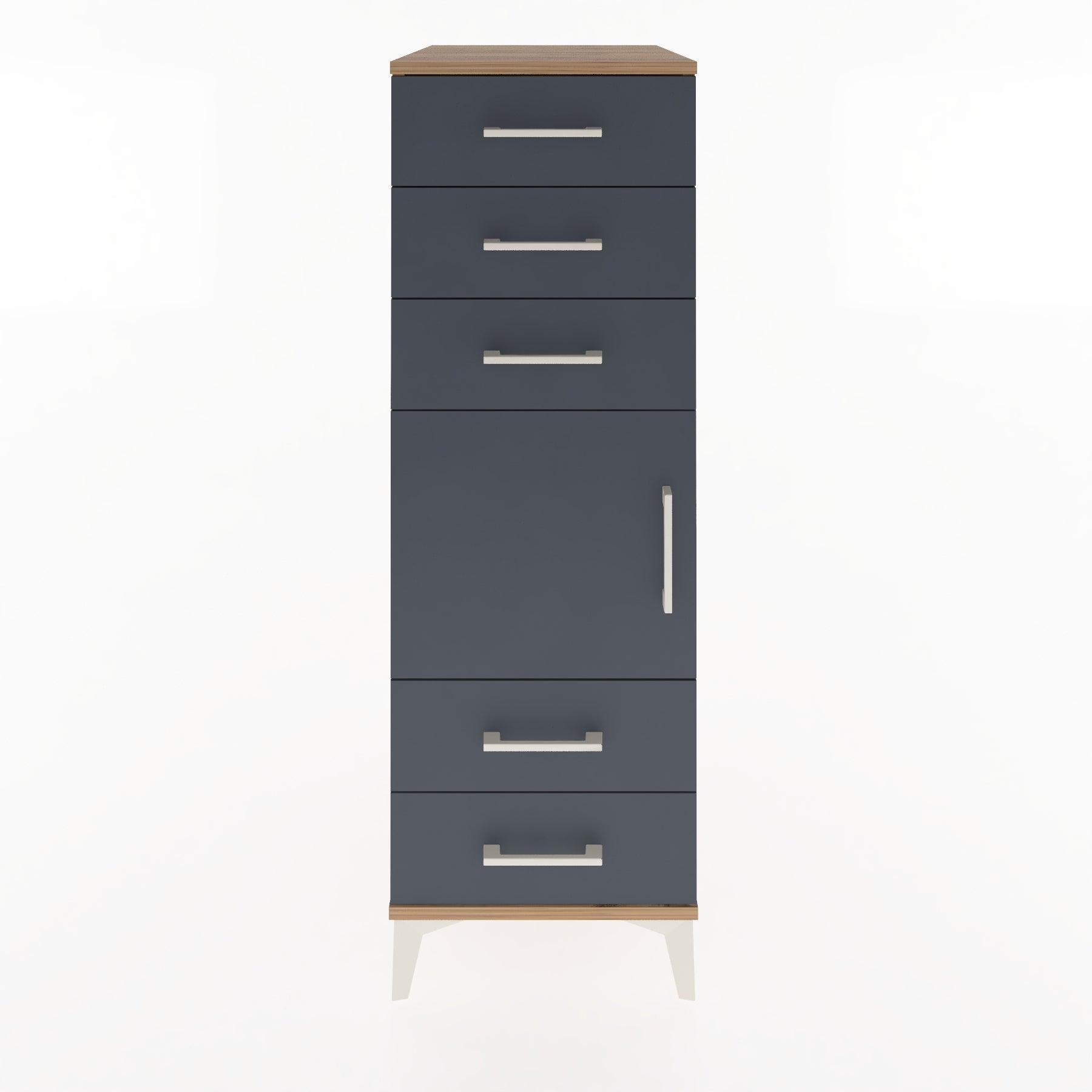 Woodntry Modular Cabinet Pine 44x30x122 cm with Doors and Drawers KC65-3