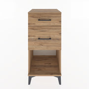 Woodntry Modular Nightstand Pine 44x44x84 cm with Drawers and Shelves CR15-3
