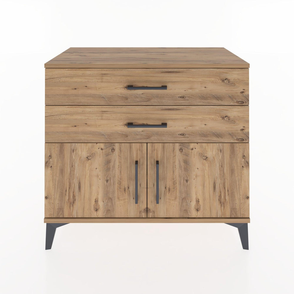 Woodntry Modüler Şifonyer Çam 88x44x68 cm Kapaklı ve Çekmeceli KC15-3