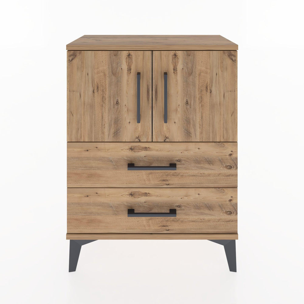 Woodntry Modular Nightstand Pine 60x30x68 cm with Cover and Drawer KC15-3