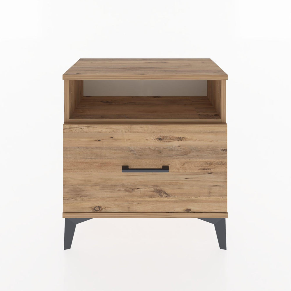Woodntry Modular Nightstand Pine 60x30x52 cm with Drawers and Shelves CR15-3