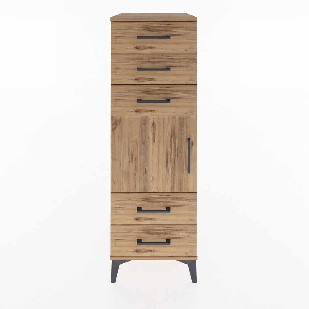 Woodntry Modular Cabinet Pine 44x59x122 cm with Doors and Drawers KC65-3