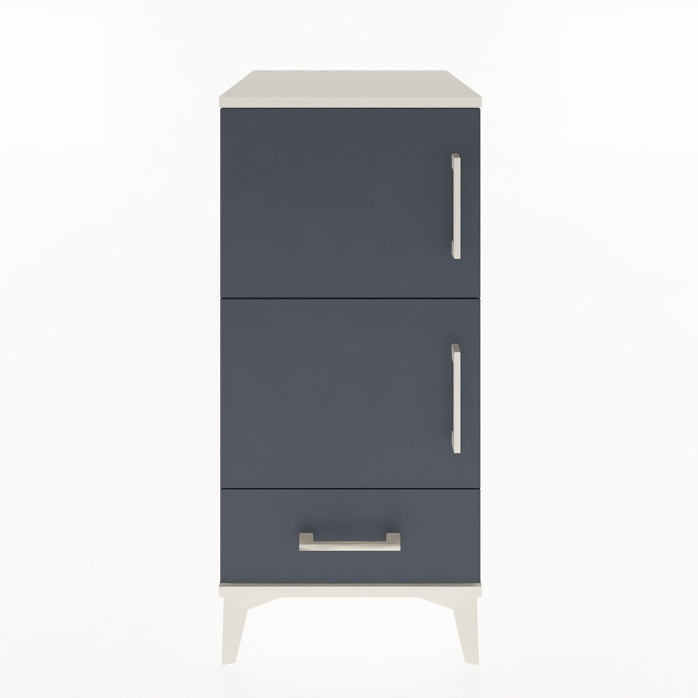 Woodntry Modular Nightstand Moonstone 44x44x84 cm with Cover and Drawer KC38-1