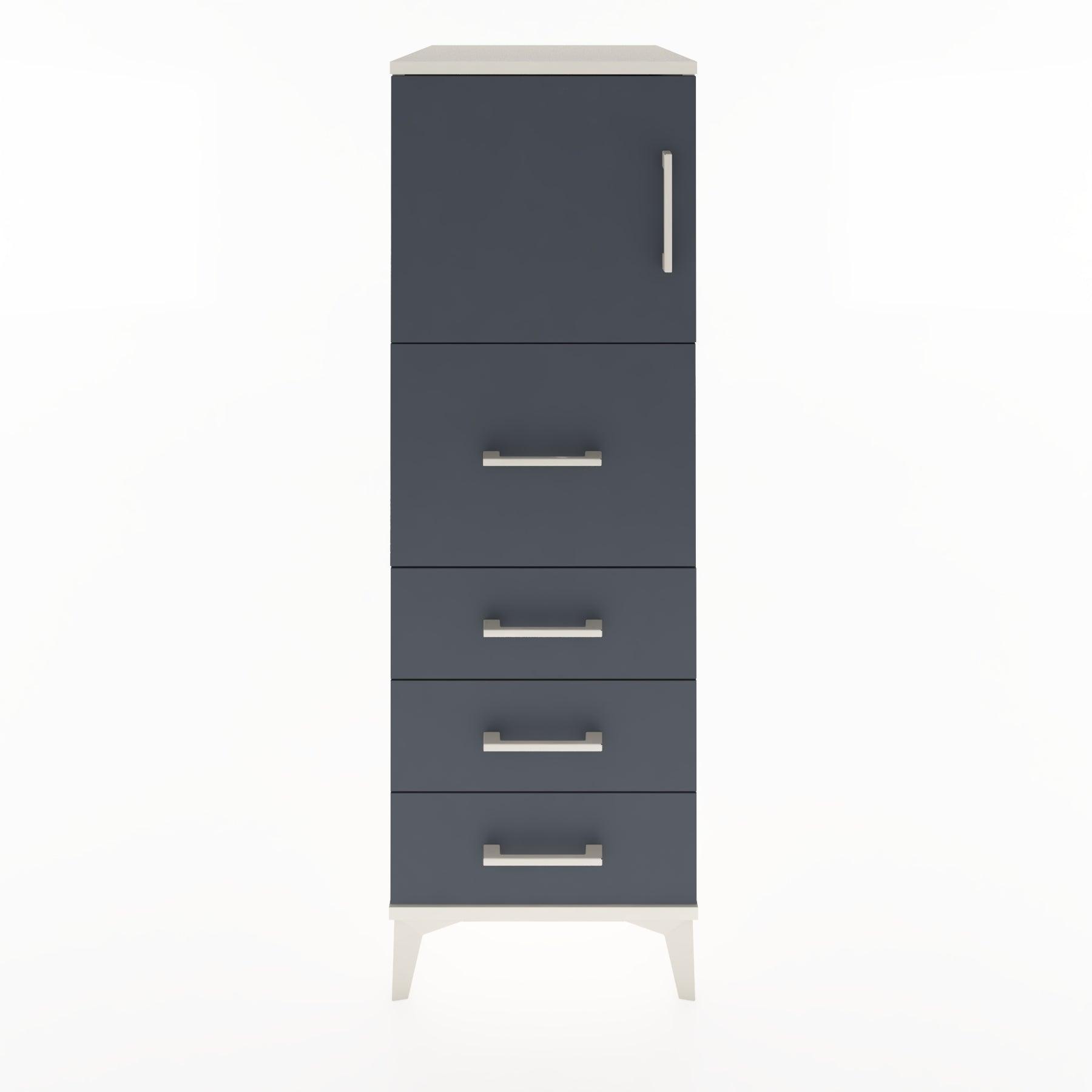 Woodntry Modular Cabinet Moonstone 44x30x122 cm with Doors and Drawers KC16-1