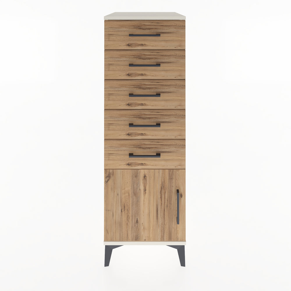 Woodntry Modular Cabinet Moonstone 44x59x122 cm with Doors and Drawers KC66-1