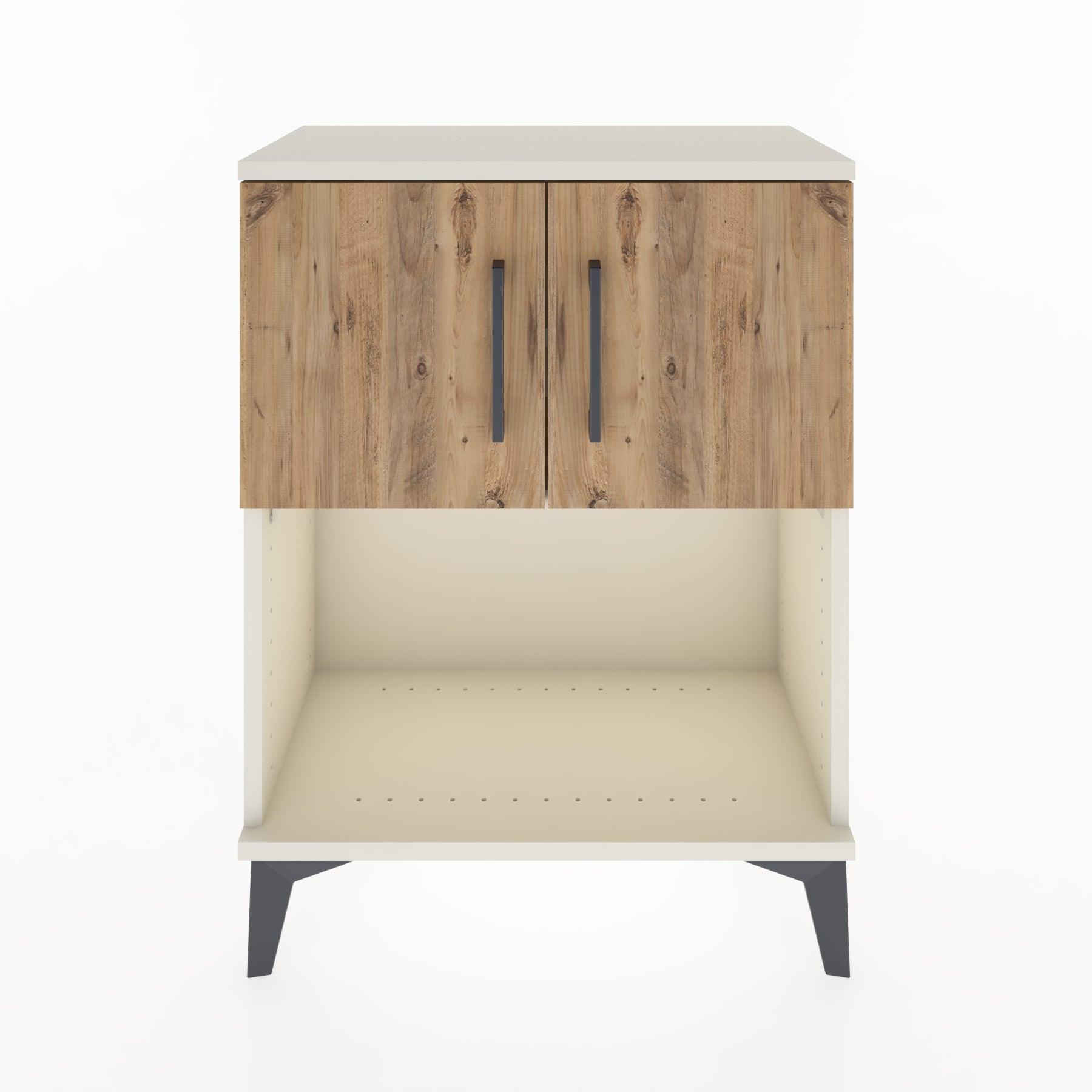 Woodntry Modular Nightstand Moonstone 60x30x68 cm with Cover and Shelf KR16-1