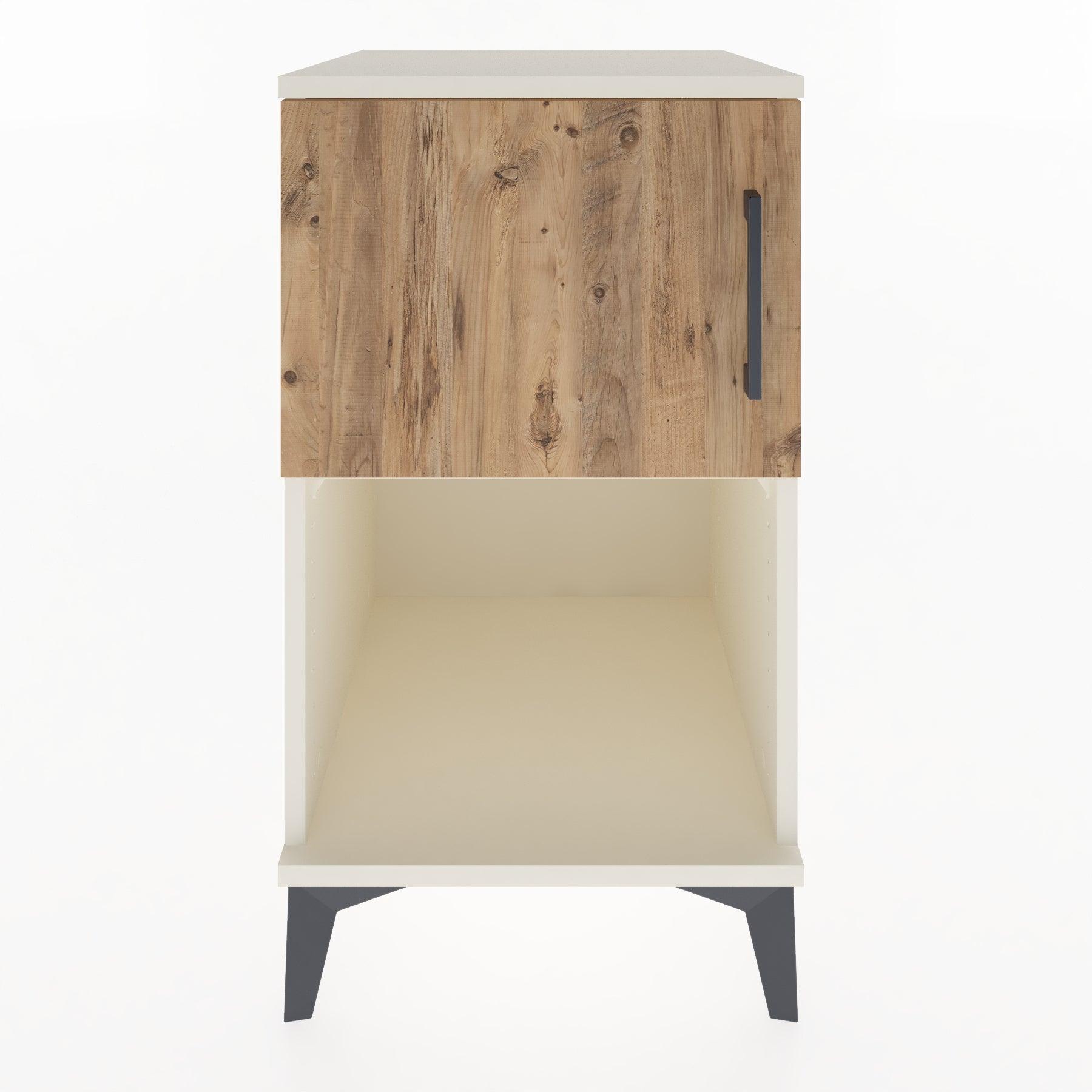 Woodntry Modular Nightstand Moonstone 44x44x68 cm with Cover and Shelf KR16-1