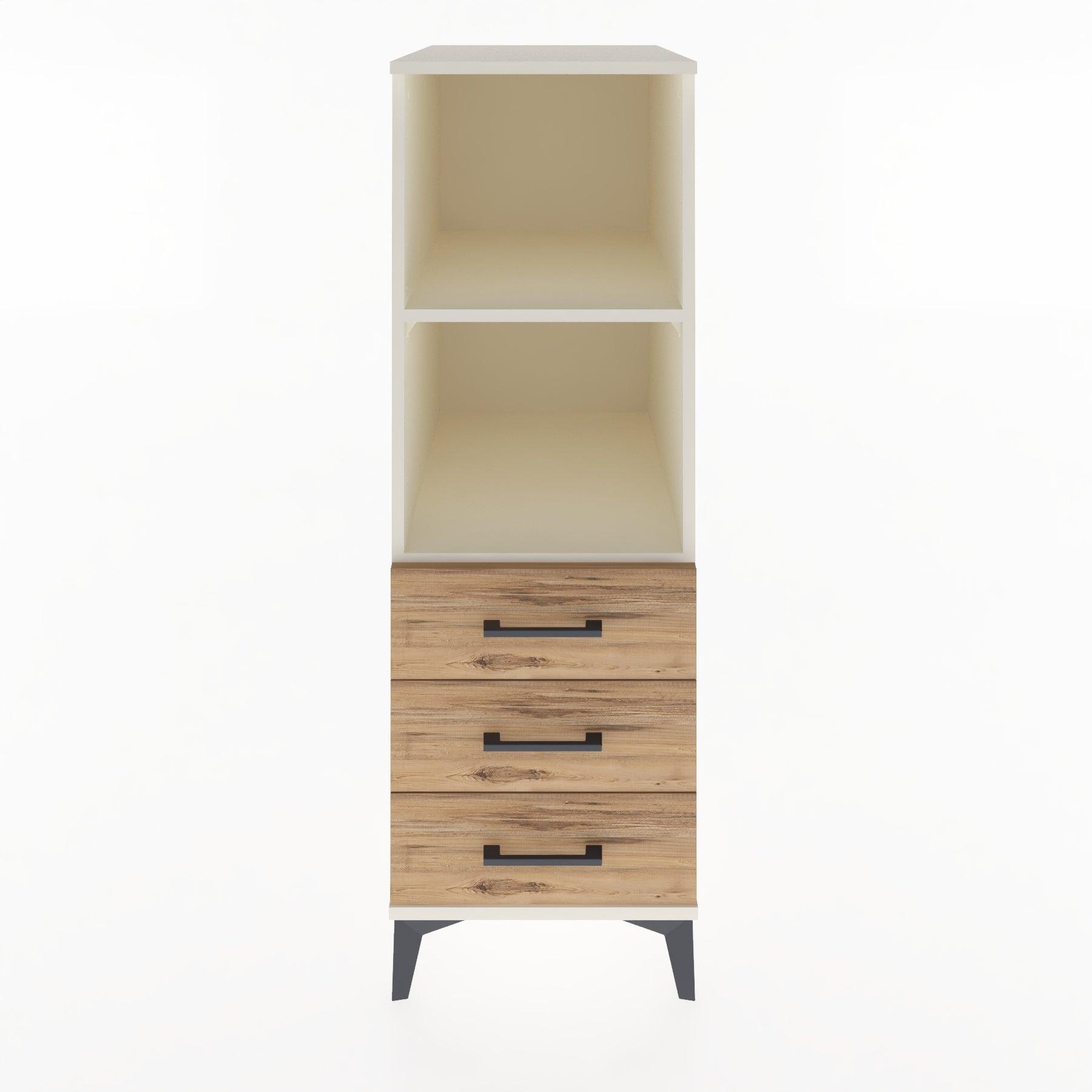 Woodntry Modular Cabinet Moonstone 44x59x122 cm with Drawers and Shelves CR116-1