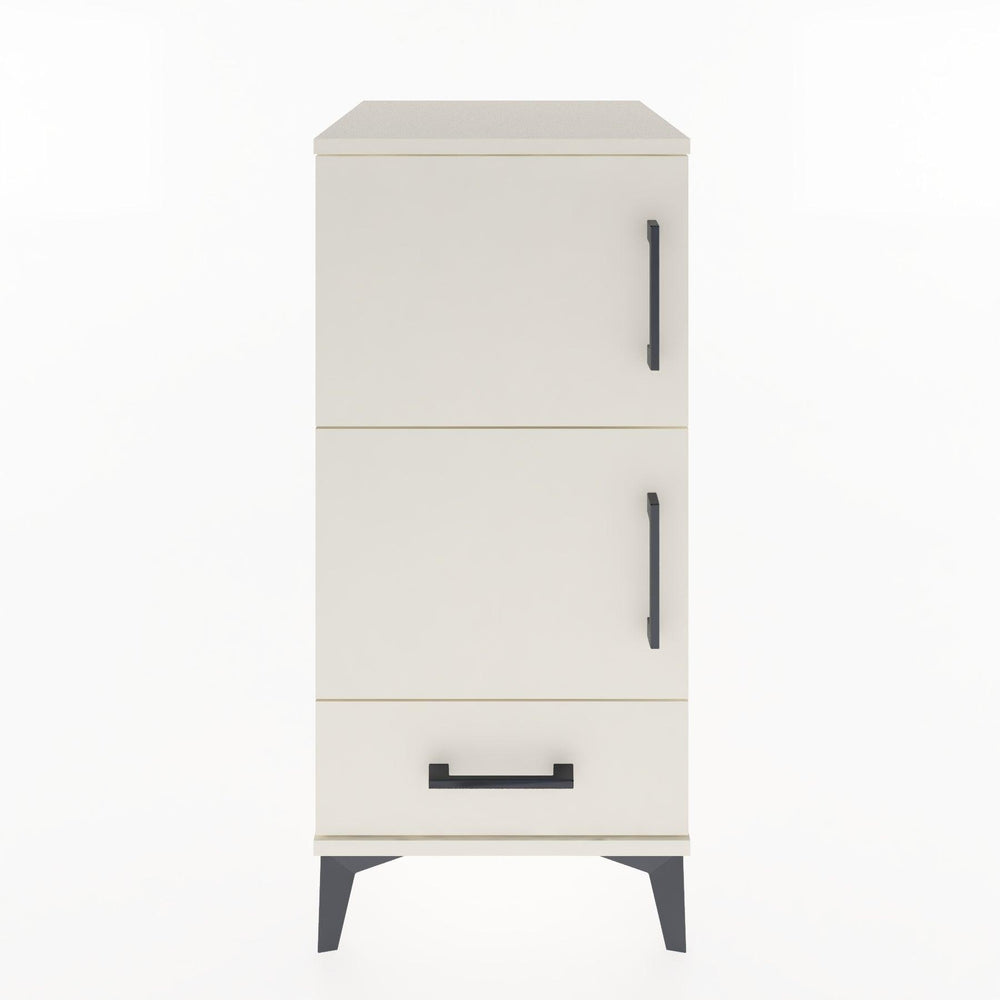 Woodntry Modular Nightstand Moonstone 44x44x84 cm with Cover and Drawer KC38-1