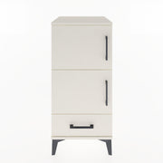 Woodntry Modular Nightstand Moonstone 44x44x84 cm with Cover and Drawer KC38-1