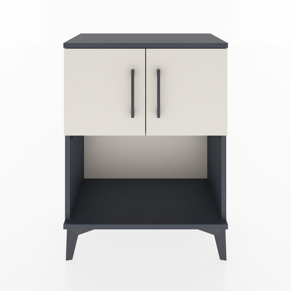 Woodntry Modüler Komodin Antrasit 60x30x68 cm Kapaklı ve Raflı KR16-2