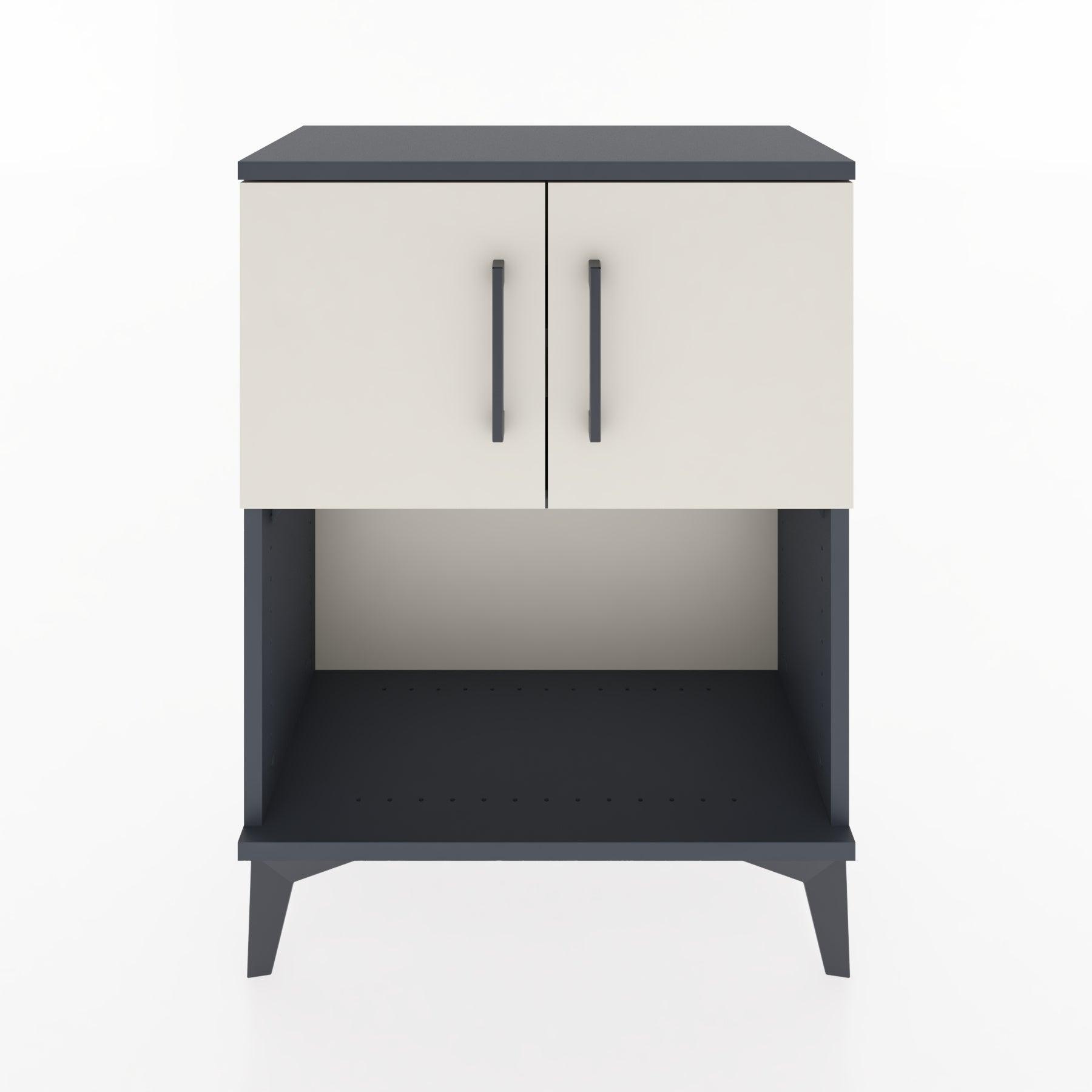 Woodntry Modular Nightstand Anthracite 60x30x68 cm with Cover and Shelf KR16-2