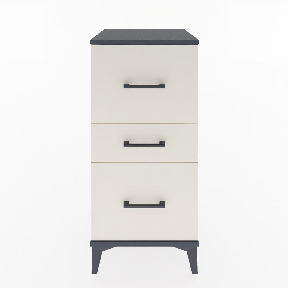 Woodntry Modüler Komodin Antrasit 44x44x84 cm Çekmeceli C16-2