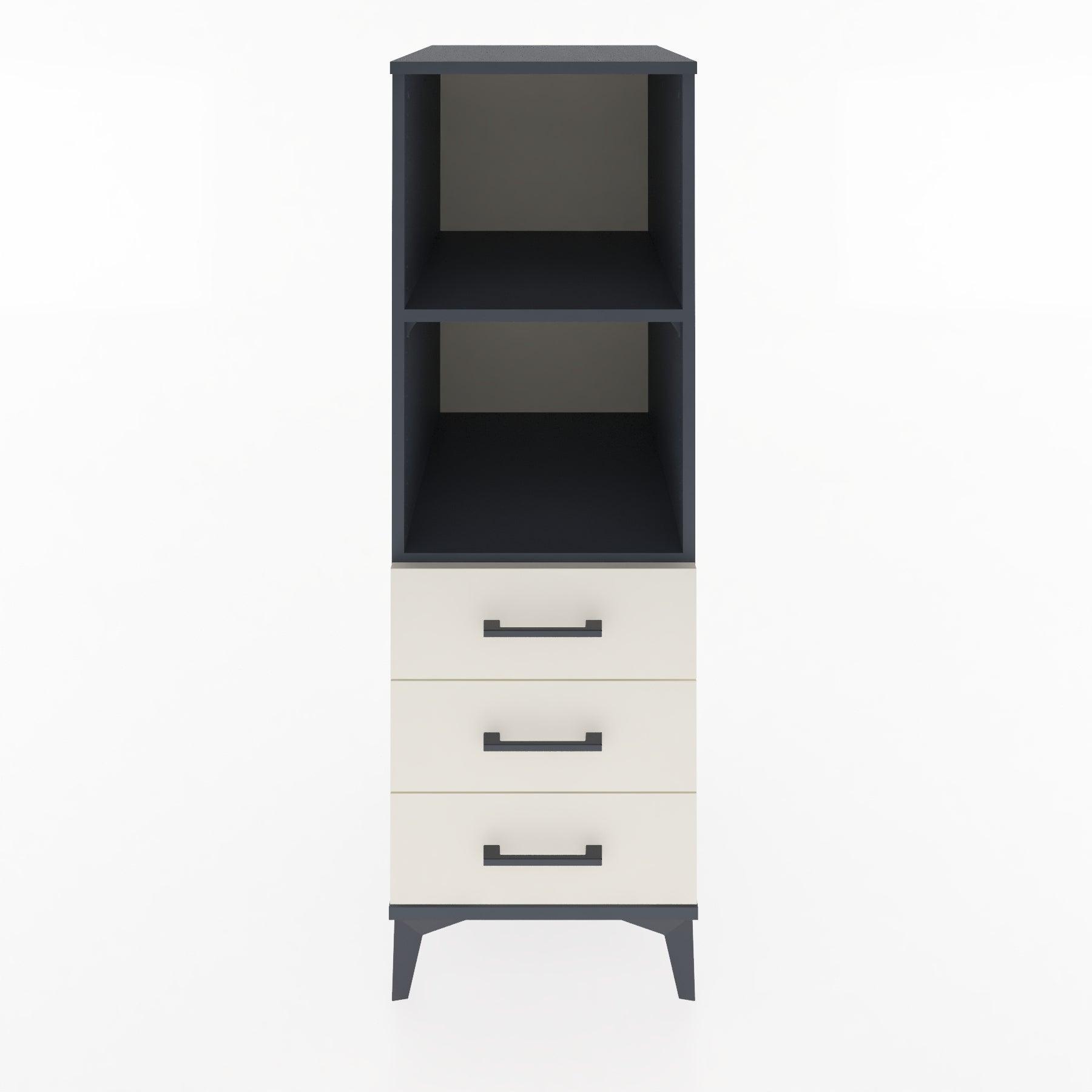 Woodntry Modular Cabinet Anthracite 44x30x122 cm with Drawers and Shelves CR116-2
