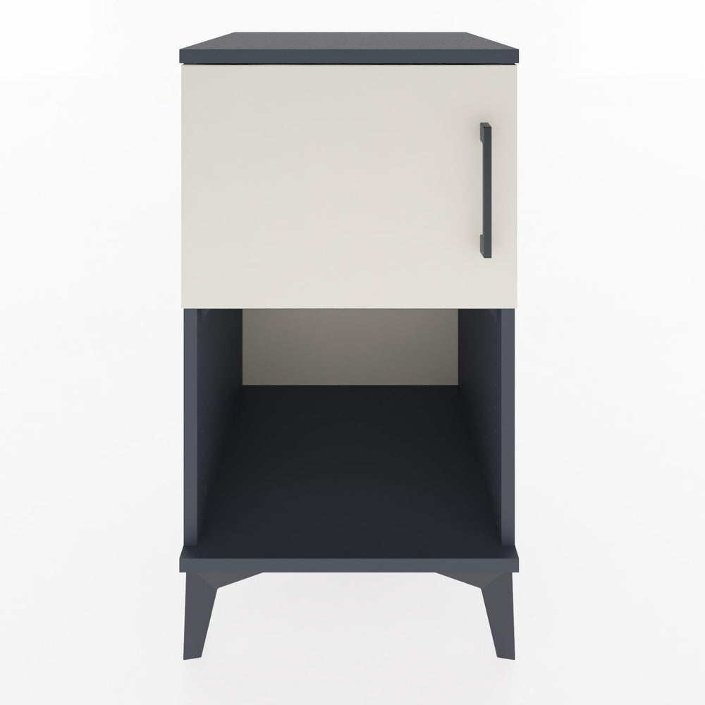 Woodntry Modular Nightstand Anthracite 44x44x68 cm with Cover and Shelf KR16-2