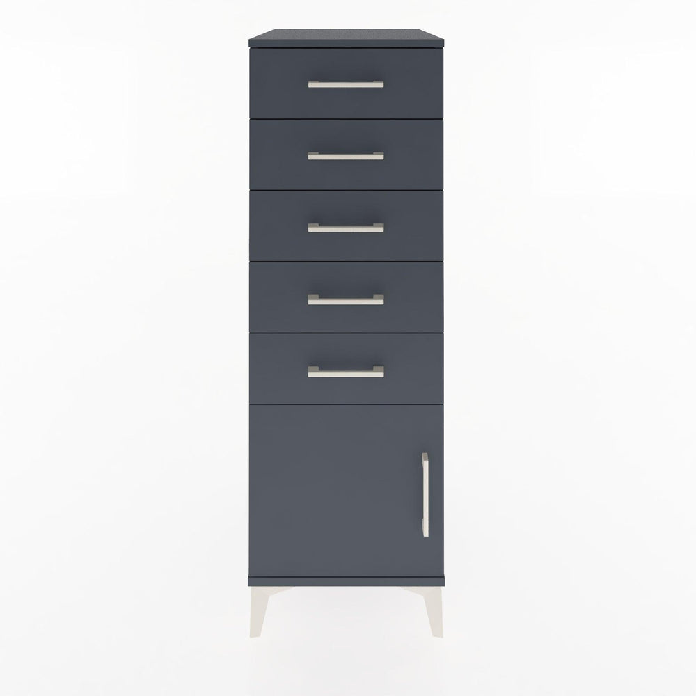 Woodntry Modular Cabinet Anthracite 44x30x122 cm with Doors and Drawers KC66-2