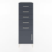 Woodntry Modular Cabinet Anthracite 44x30x122 cm with Doors and Drawers KC66-2