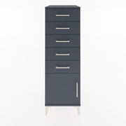 Woodntry Modular Cabinet Anthracite 44x59x122 cm with Doors and Drawers KC66-2