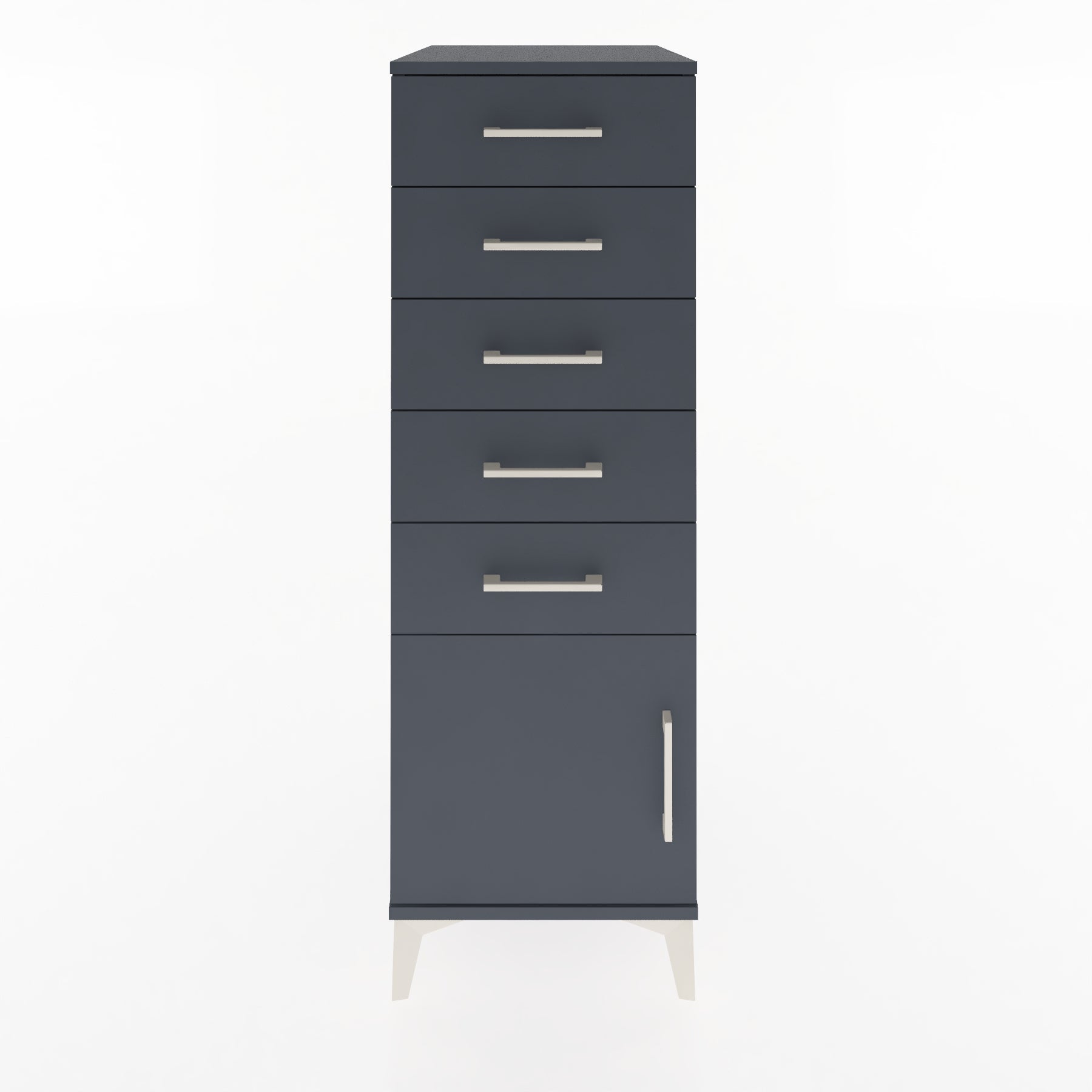 Woodntry Modular Cabinet Anthracite 44x59x122 cm with Doors and Drawers KC66-2