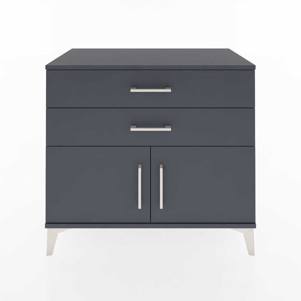 Woodntry Modüler Şifonyer Antrasit 88x44x68 cm Kapaklı ve Çekmeceli KC16-2