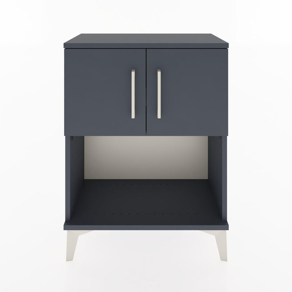 Woodntry Modüler Komodin Antrasit 60x30x68 cm Kapaklı ve Raflı KR16-2