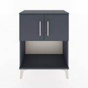 Woodntry Modular Nightstand Anthracite 60x30x68 cm with Cover and Shelf KR16-2
