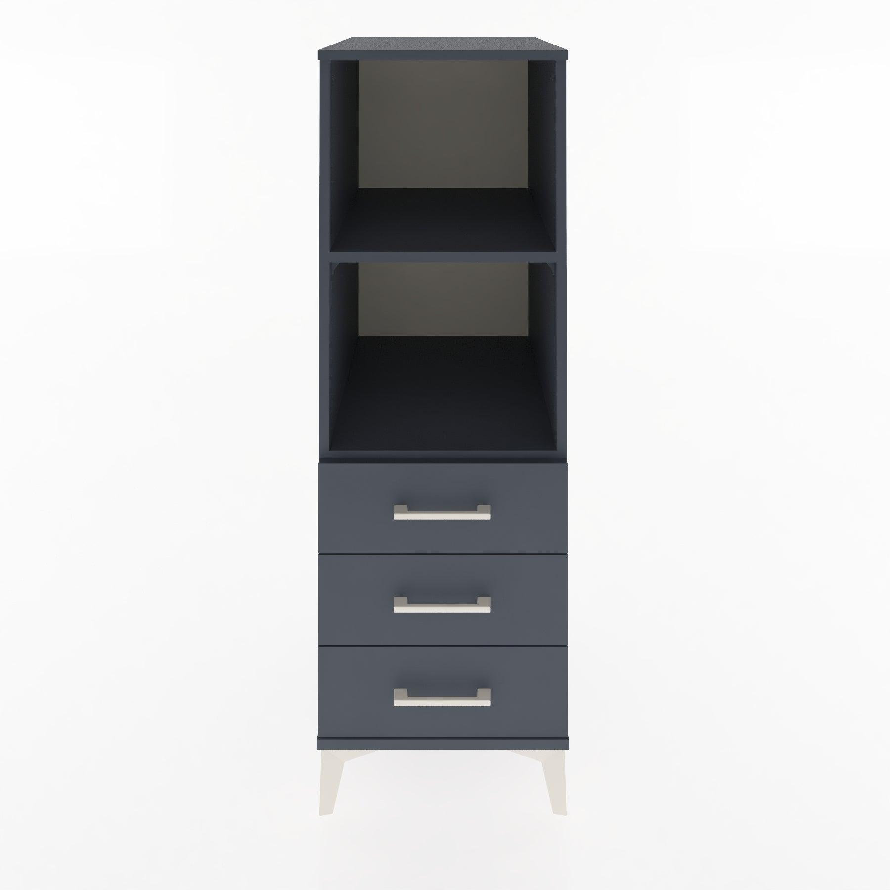Woodntry Modular Cabinet Anthracite 44x59x122 cm with Drawers and Shelves CR116-2