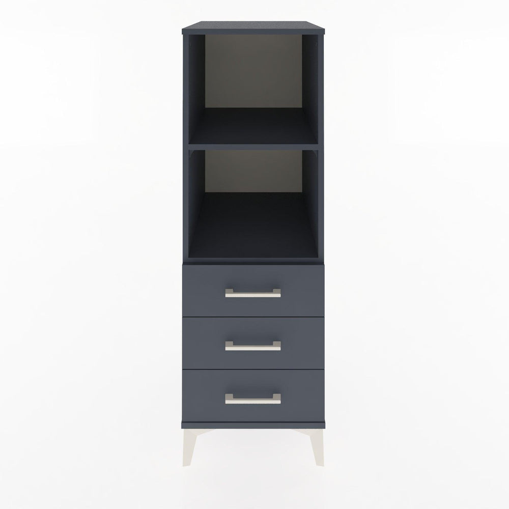 Woodntry Modular Cabinet Anthracite 44x30x122 cm with Drawers and Shelves CR116-2