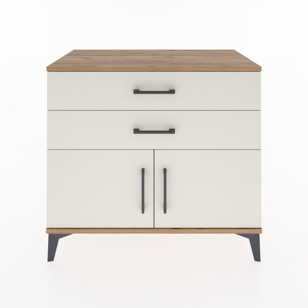 Woodntry Modüler Şifonyer Çam 88x44x68 cm Kapaklı ve Çekmeceli KC16-3