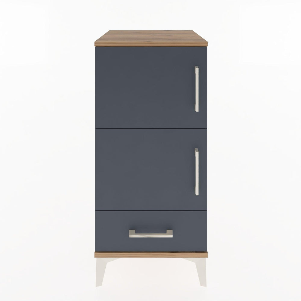 Woodntry Modular Nightstand Pine 44x44x84 cm with Cover and Drawer KC38-3