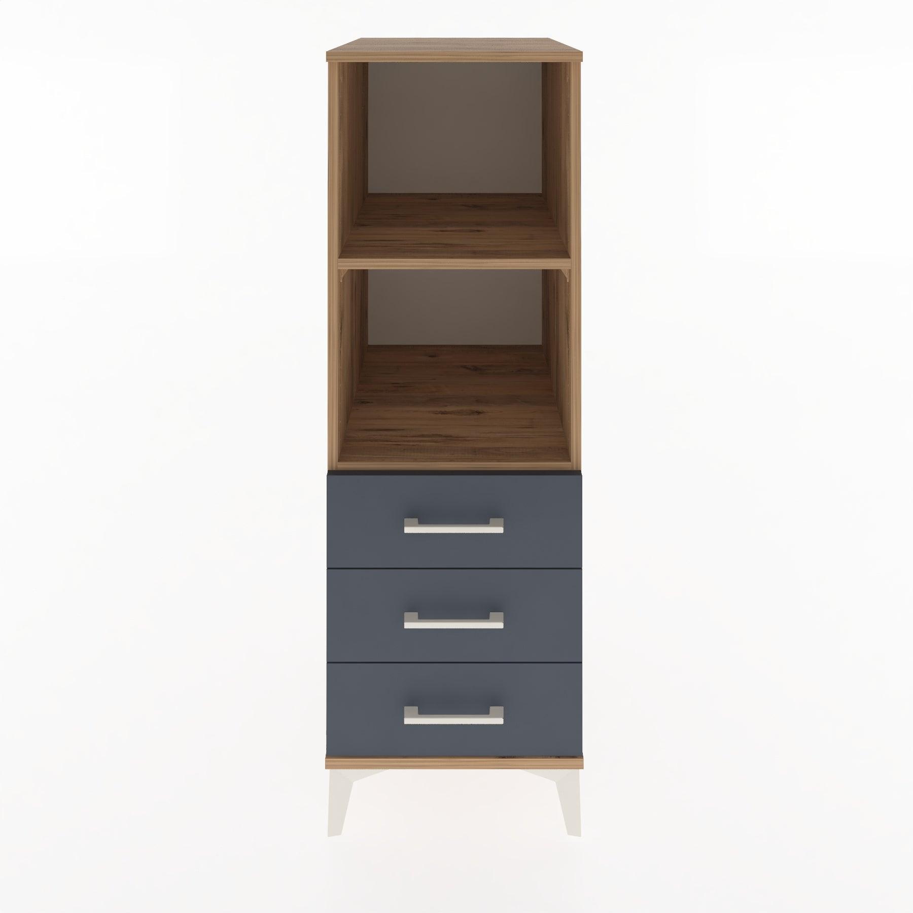 Woodntry Modüler Dolap Çam 44x30x122 cm Çekmeceli ve Raflı CR116-3