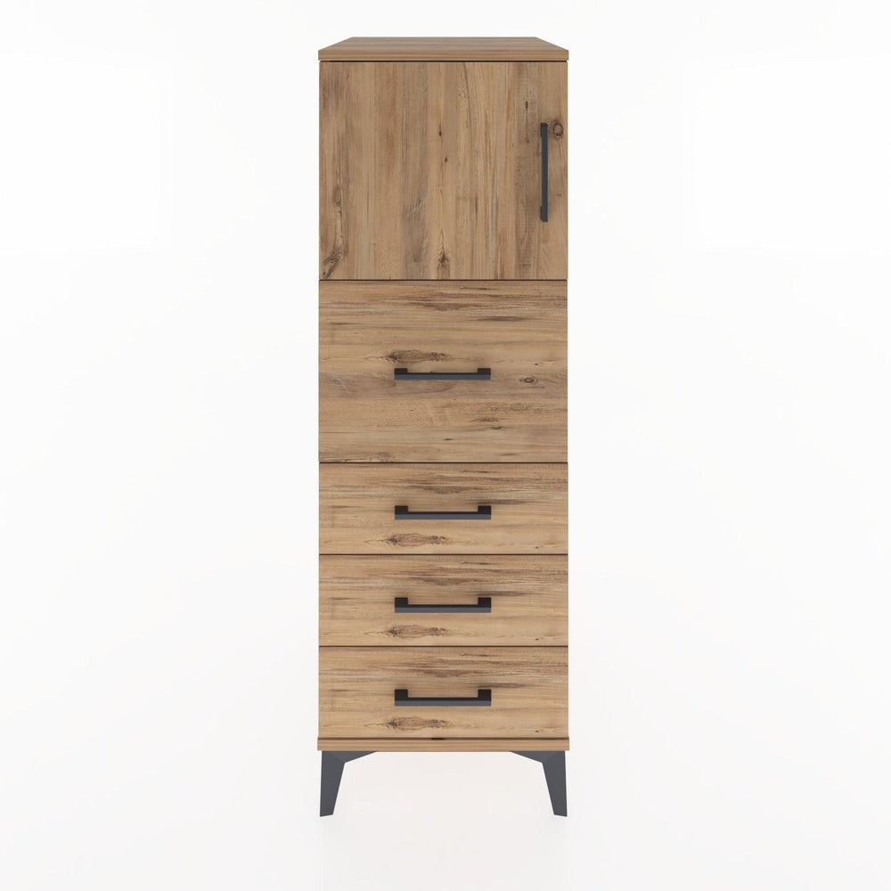 Woodntry Modular Cabinet Pine 44x30x122 cm with Doors and Drawers KC16-3