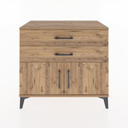 Woodntry Modüler Şifonyer Çam 88x44x68 cm Kapaklı ve Çekmeceli KC16-3