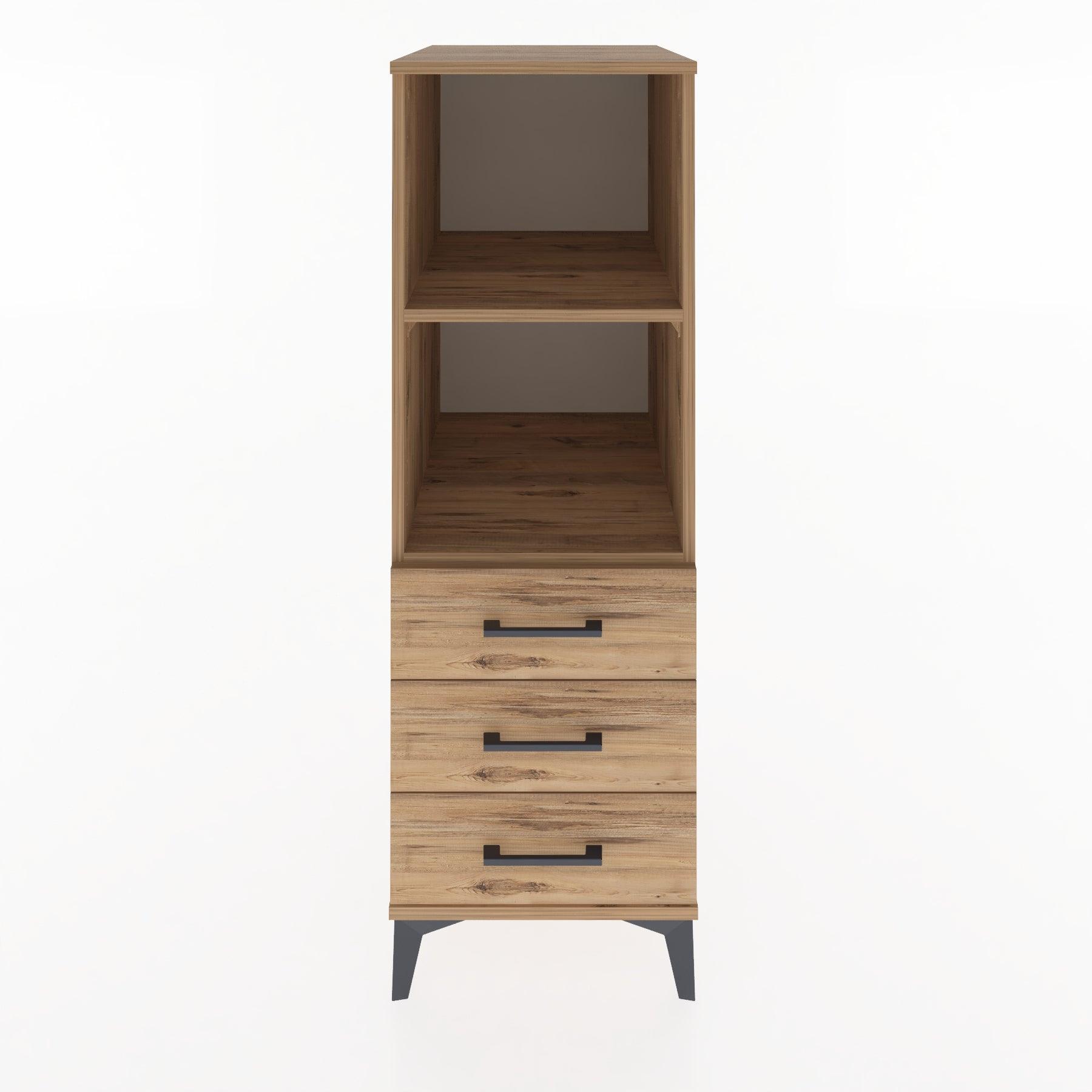 Woodntry Modular Cabinet Pine 44x59x122 cm with Drawers and Shelves CR116-3