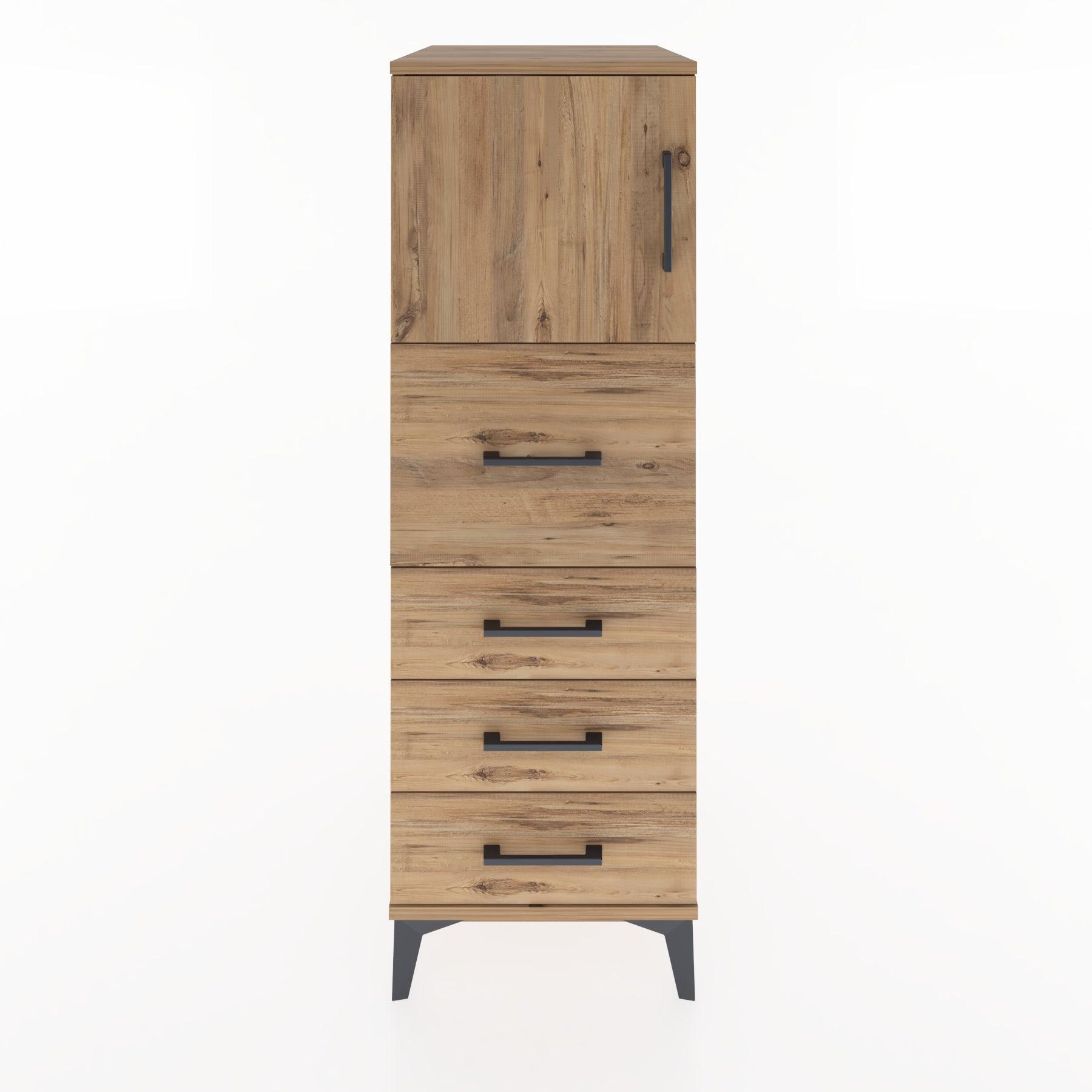 Woodntry Modular Cabinet Pine 44x59x122 cm with Doors and Drawers KC16-3