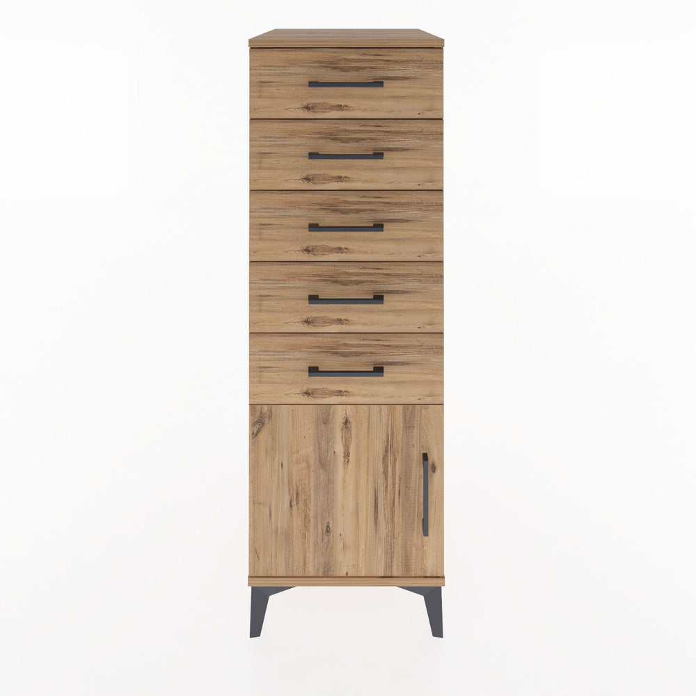 Woodntry Modular Cabinet Pine 44x30x122 cm with Doors and Drawers KC66-3