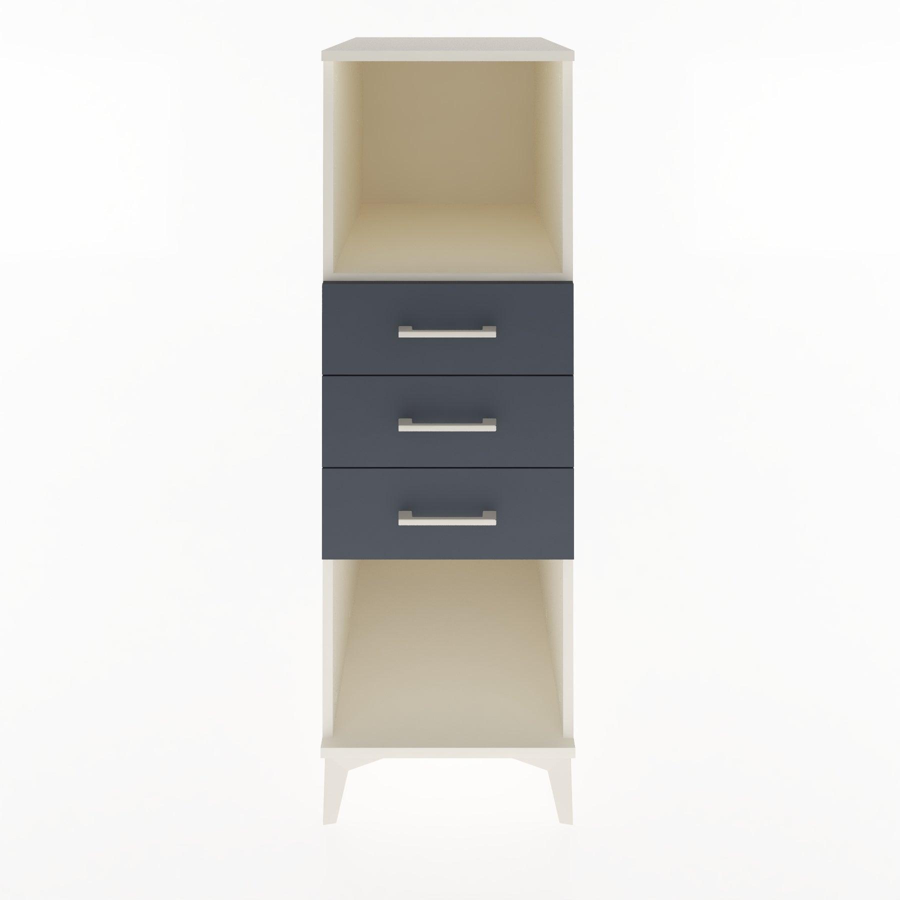 Woodntry Modular Cabinet Moonstone 44x59x122 cm with Drawers and Shelves CR117-1
