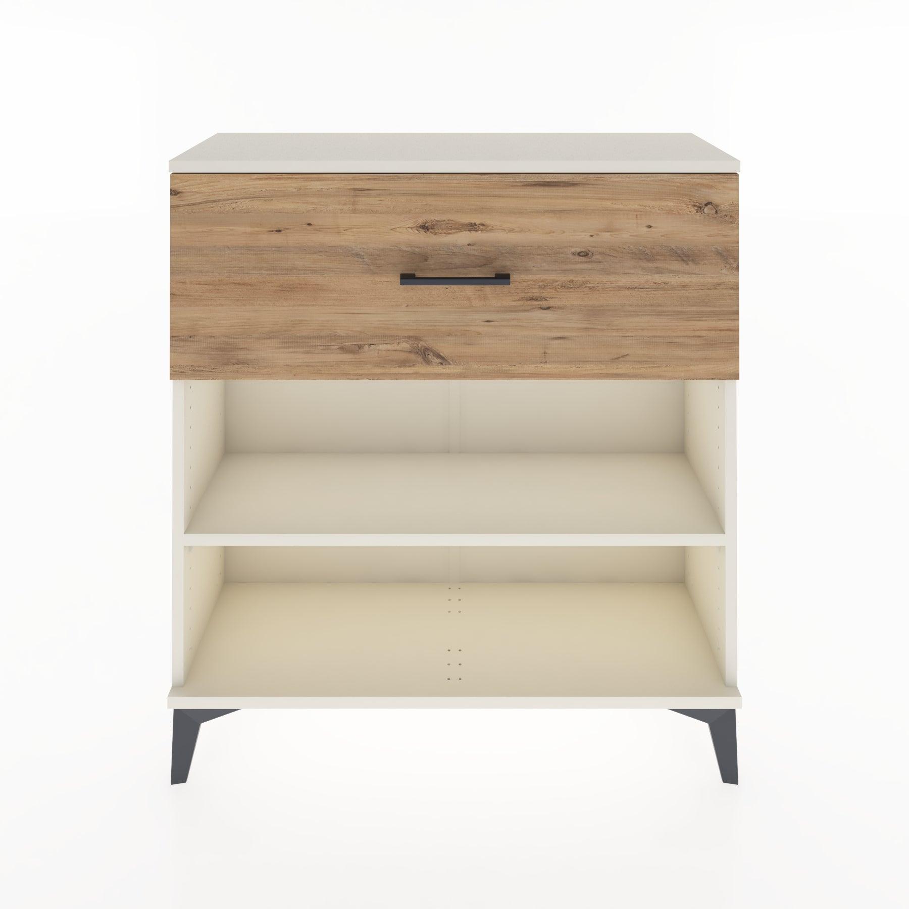 Woodntry Modular Dresser Moonstone 88x30x84 cm with Drawers and Shelves CR17-1