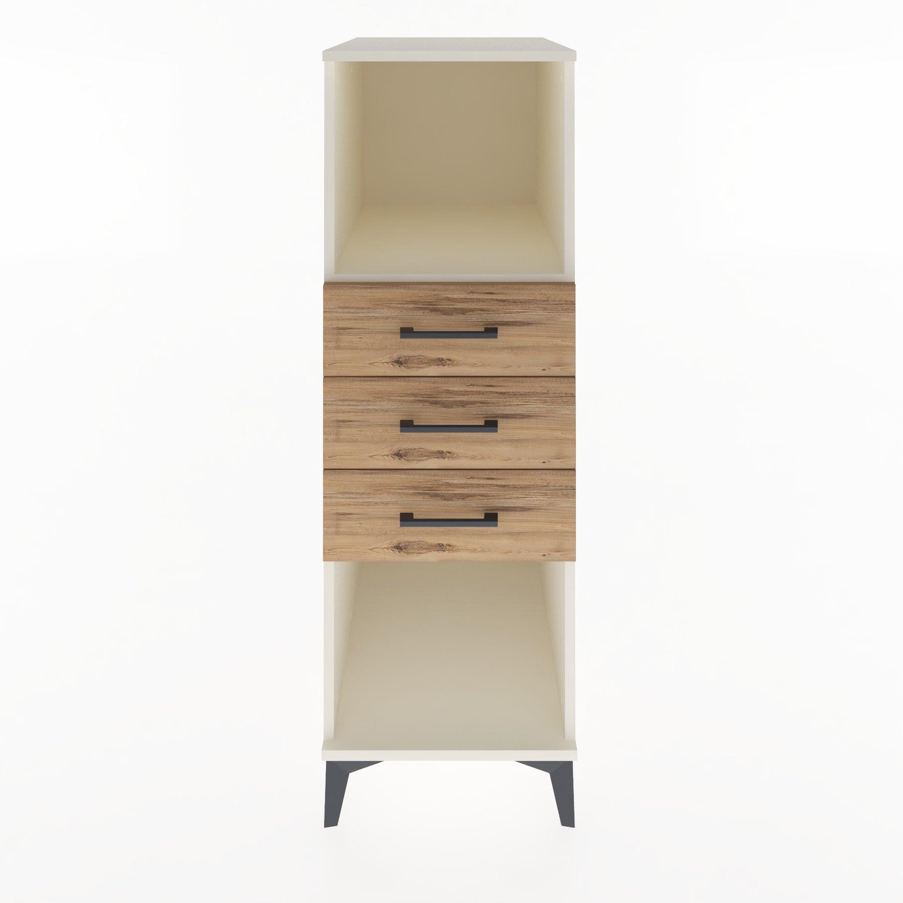 Woodntry Modular Cabinet Moonstone 44x59x122 cm with Drawers and Shelves CR117-1
