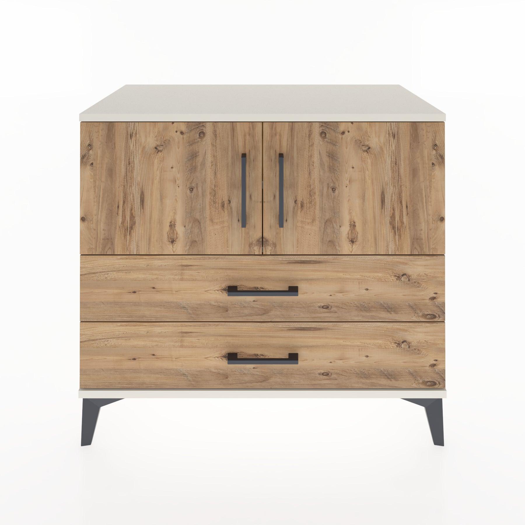 Woodntry Modüler Şifonyer Aytaşı 88x44x68 cm Kapaklı ve Çekmeceli KC17-1