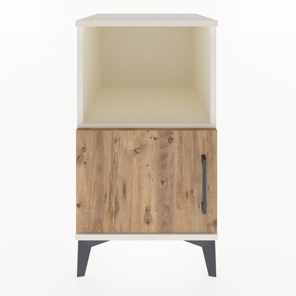 Woodntry Modular Nightstand Moonstone 44x44x68 cm with Cover and Shelf KR17-1