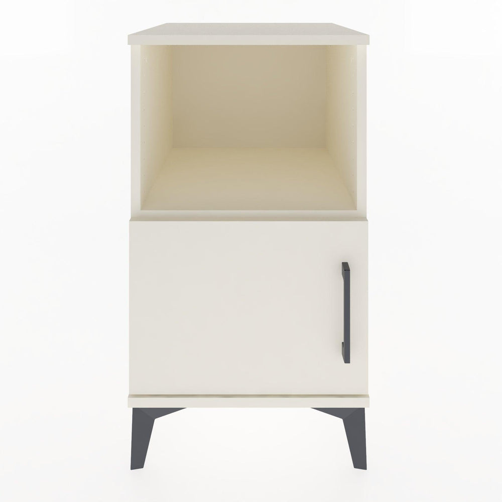 Woodntry Modular Nightstand Moonstone 44x44x68 cm with Cover and Shelf KR17-1