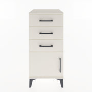 Woodntry Modular Nightstand Moonstone 44x44x84 cm with Cover and Drawer KC39-1