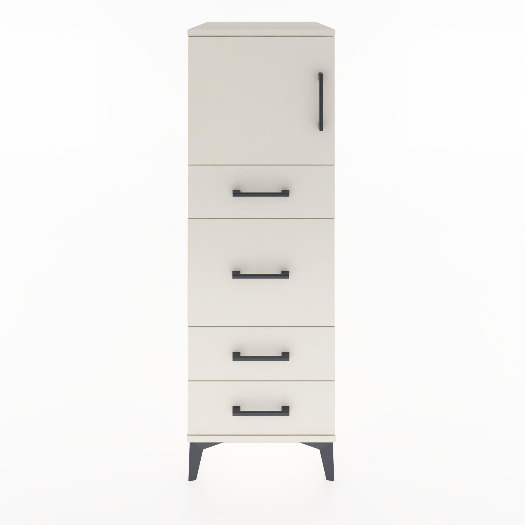 Woodntry Modular Cabinet Moonstone 44x30x122 cm with Doors and Drawers KC17-1