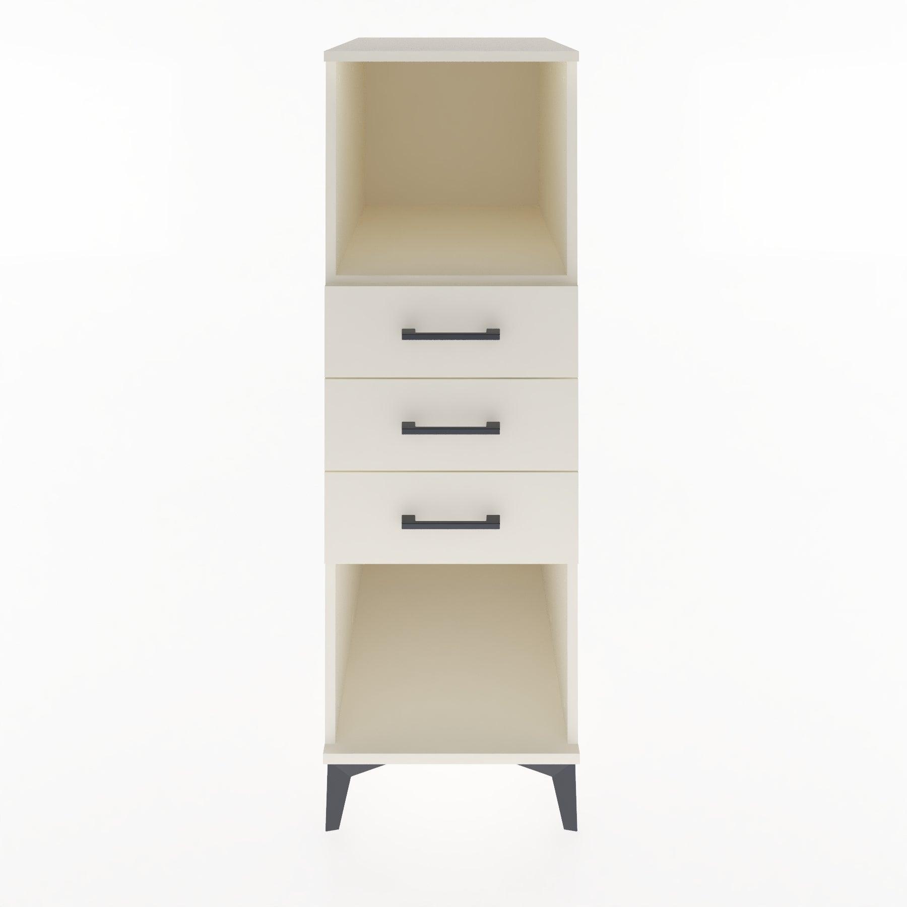 Woodntry Modular Cabinet Moonstone 44x59x122 cm with Drawers and Shelves CR117-1