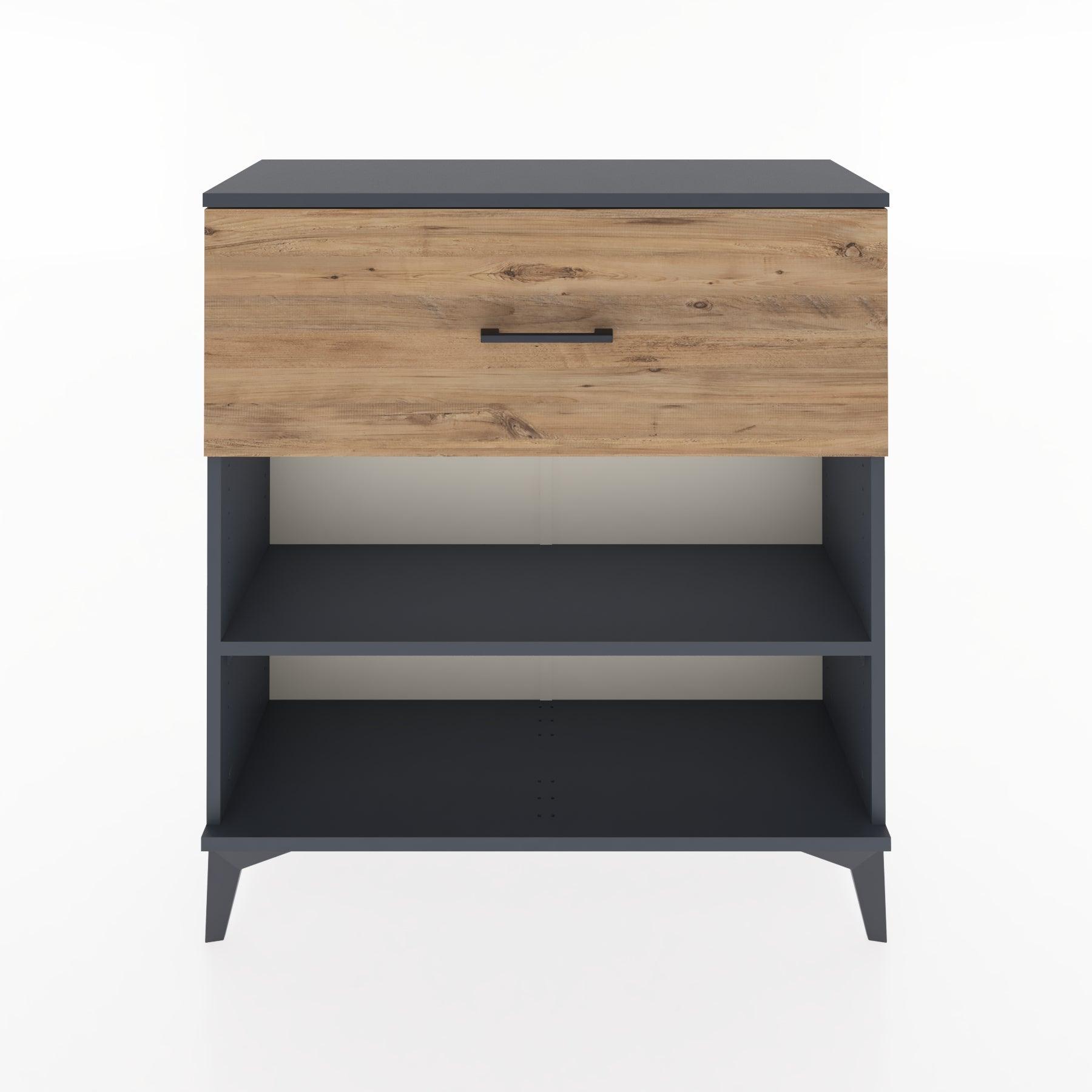 Woodntry Modular Dresser Anthracite 88x30x84 cm with Drawers and Shelves CR17-2