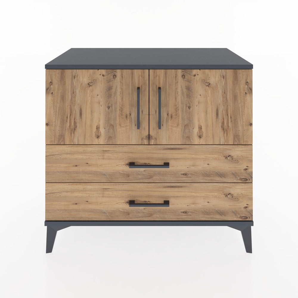 Woodntry Modular Dresser Anthracite 88x44x68 cm with Cover and Drawer KC17-2